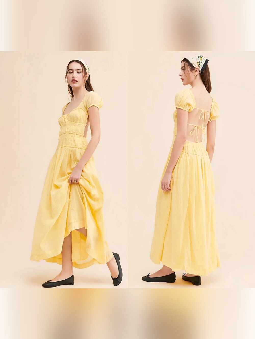 Free People Feeling Bonita Midi Dress Yellow